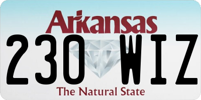 AR license plate 230WIZ