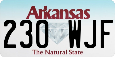 AR license plate 230WJF