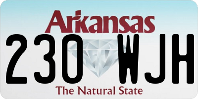 AR license plate 230WJH