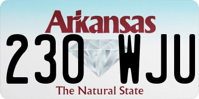 AR license plate 230WJU
