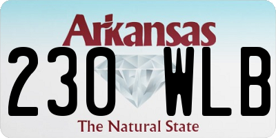 AR license plate 230WLB