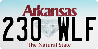 AR license plate 230WLF