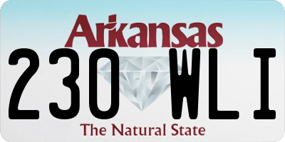 AR license plate 230WLI