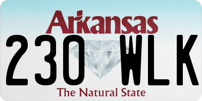 AR license plate 230WLK