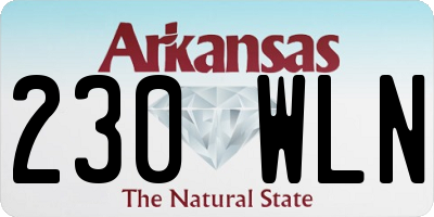 AR license plate 230WLN