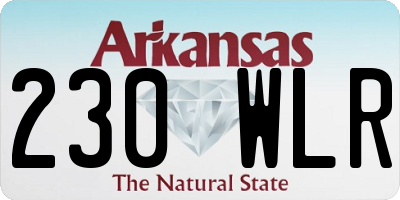 AR license plate 230WLR