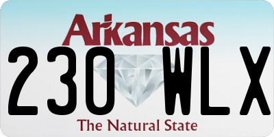 AR license plate 230WLX
