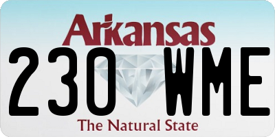 AR license plate 230WME