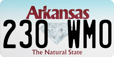 AR license plate 230WMO
