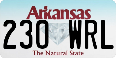 AR license plate 230WRL