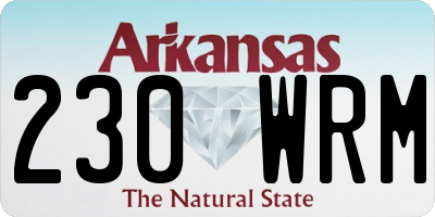 AR license plate 230WRM