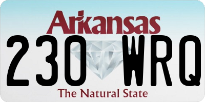 AR license plate 230WRQ