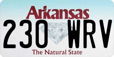 AR license plate 230WRV