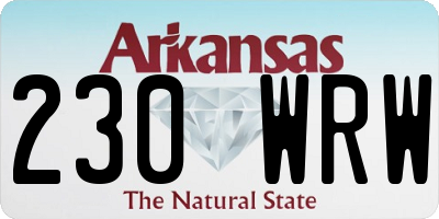 AR license plate 230WRW