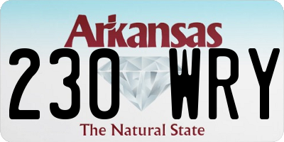 AR license plate 230WRY