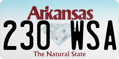 AR license plate 230WSA