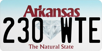 AR license plate 230WTE