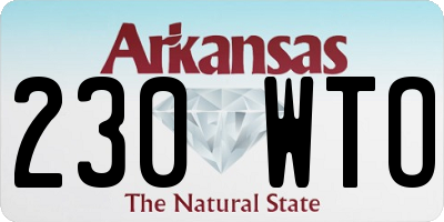 AR license plate 230WTO