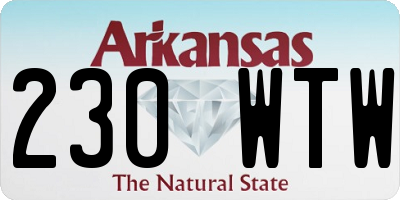 AR license plate 230WTW