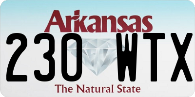 AR license plate 230WTX