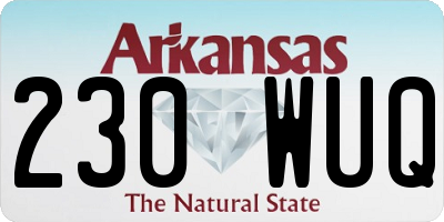 AR license plate 230WUQ