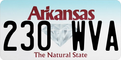AR license plate 230WVA
