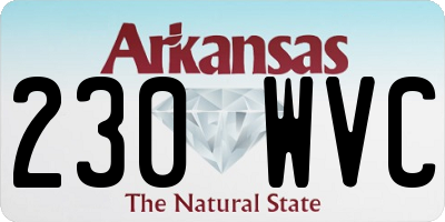 AR license plate 230WVC