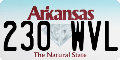 AR license plate 230WVL