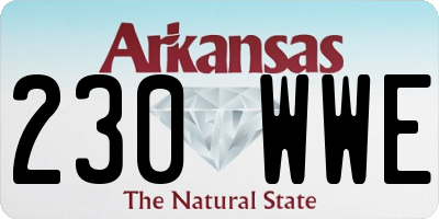 AR license plate 230WWE