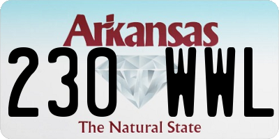 AR license plate 230WWL