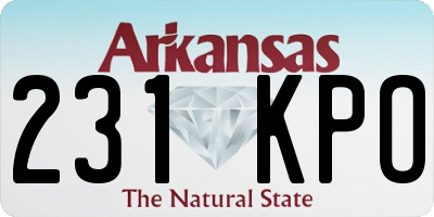 AR license plate 231KPO