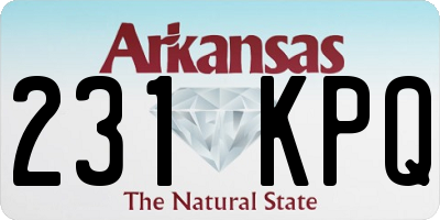 AR license plate 231KPQ