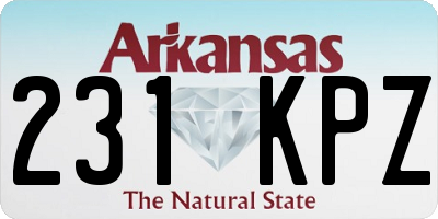 AR license plate 231KPZ