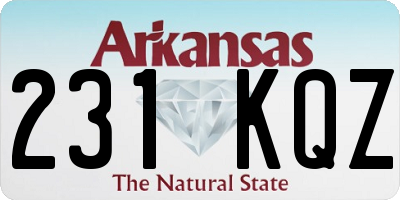 AR license plate 231KQZ