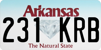 AR license plate 231KRB