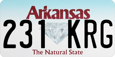 AR license plate 231KRG