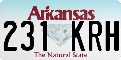 AR license plate 231KRH