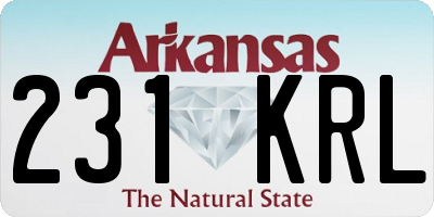 AR license plate 231KRL