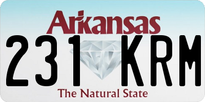 AR license plate 231KRM