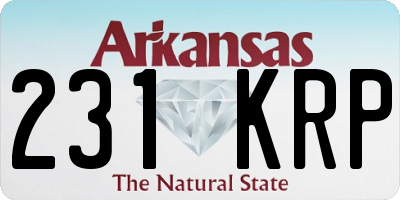 AR license plate 231KRP