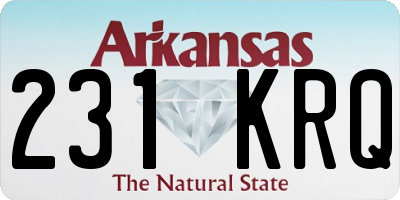 AR license plate 231KRQ