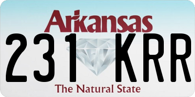 AR license plate 231KRR