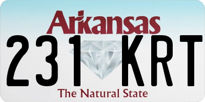 AR license plate 231KRT