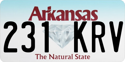 AR license plate 231KRV