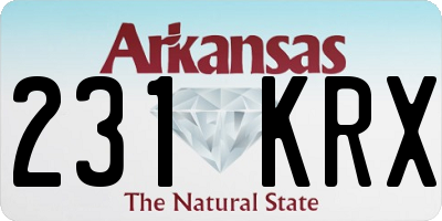 AR license plate 231KRX