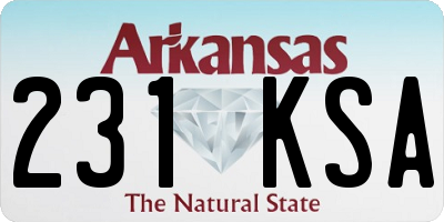 AR license plate 231KSA