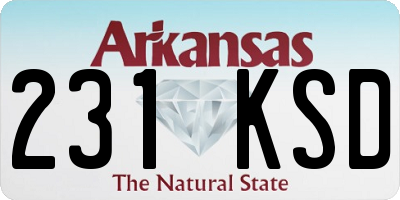 AR license plate 231KSD