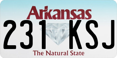 AR license plate 231KSJ