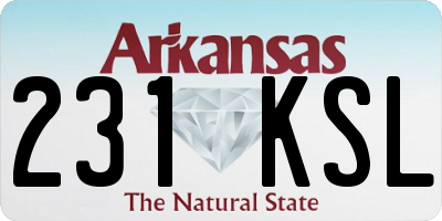 AR license plate 231KSL