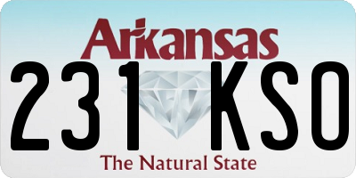 AR license plate 231KSO